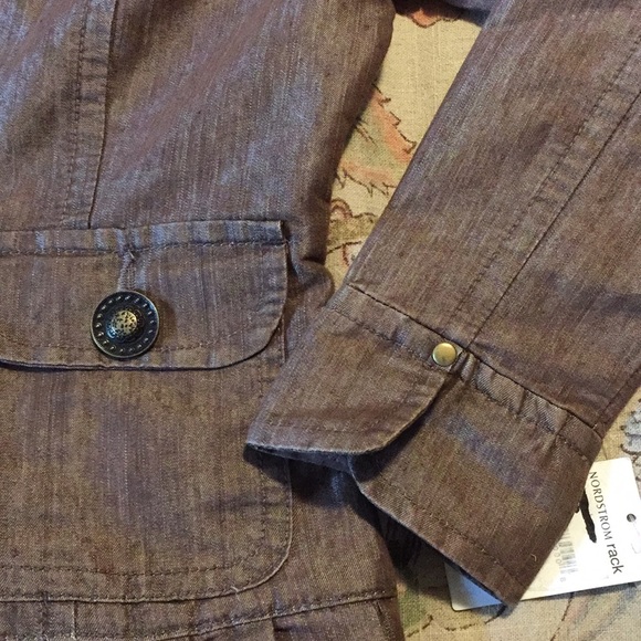 Jacket Blazer SZ Small Brown w/Sheen Ruffles NWT - Picture 5 of 8